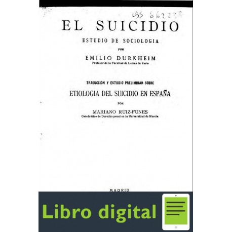 El Suicidio Durkheim Emilie