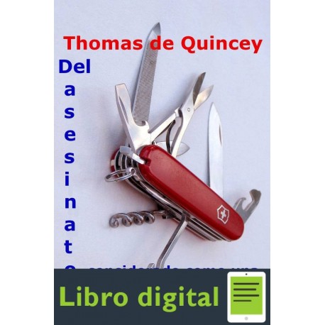 Del Asesinato Considerado Como Thomas De Quincey