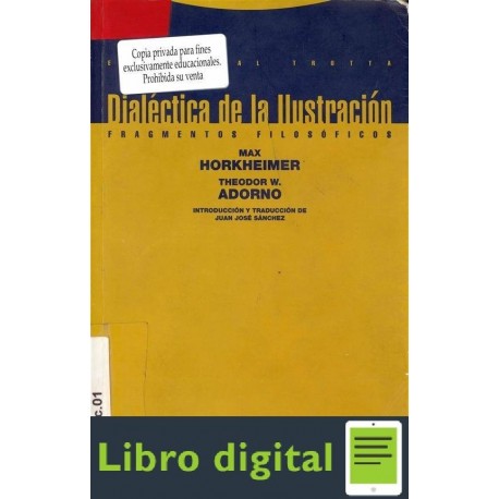 Adorno Y Horkheimer Dialectica De La Ilustracion