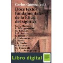Doce Textos Fundamentales De La Etica Del Siglo Xx Alianza